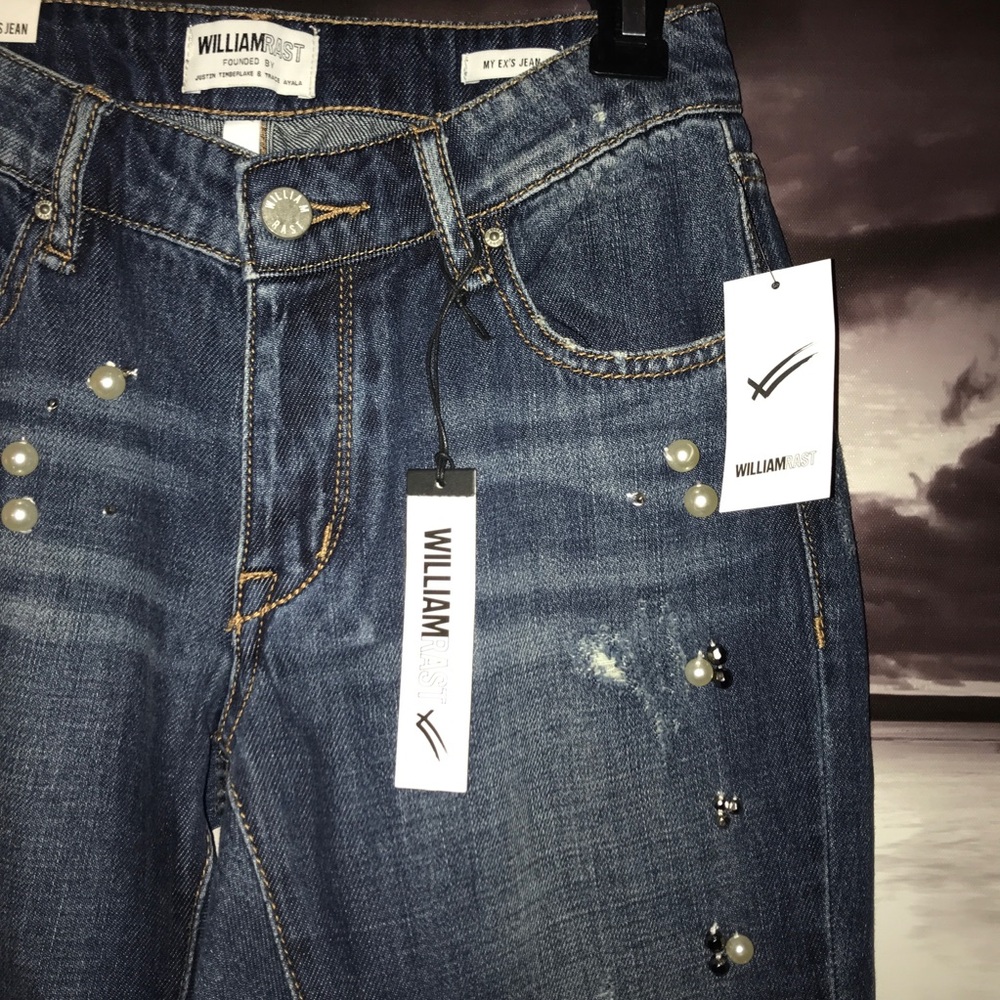 🎉HP🎉William Rast pearl bead jeans 24 - Picture 4 of 6